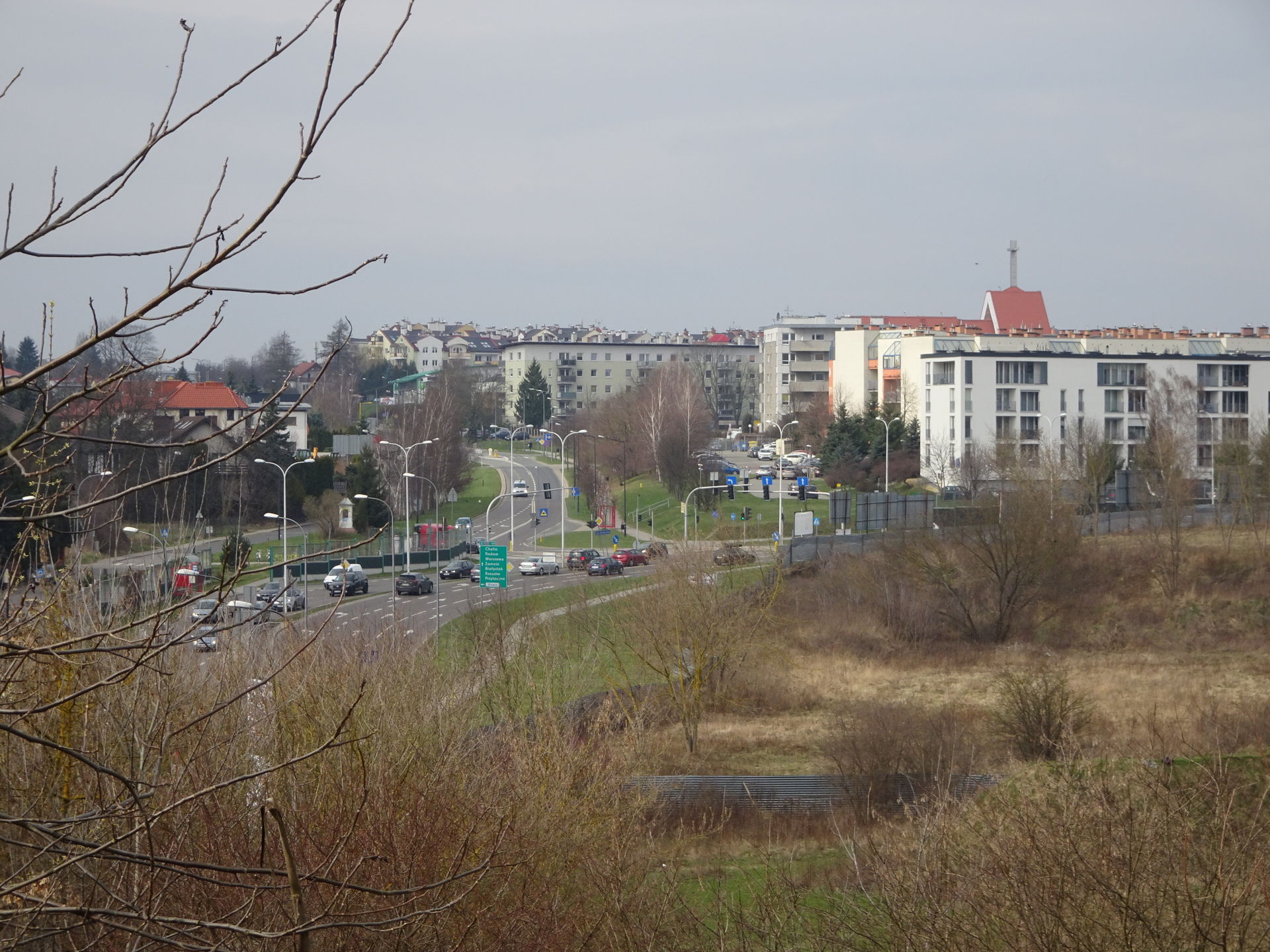 Lublin, skrzyżowanie gen. Ducha (wychodzi zza gałęzi), Willowej…
