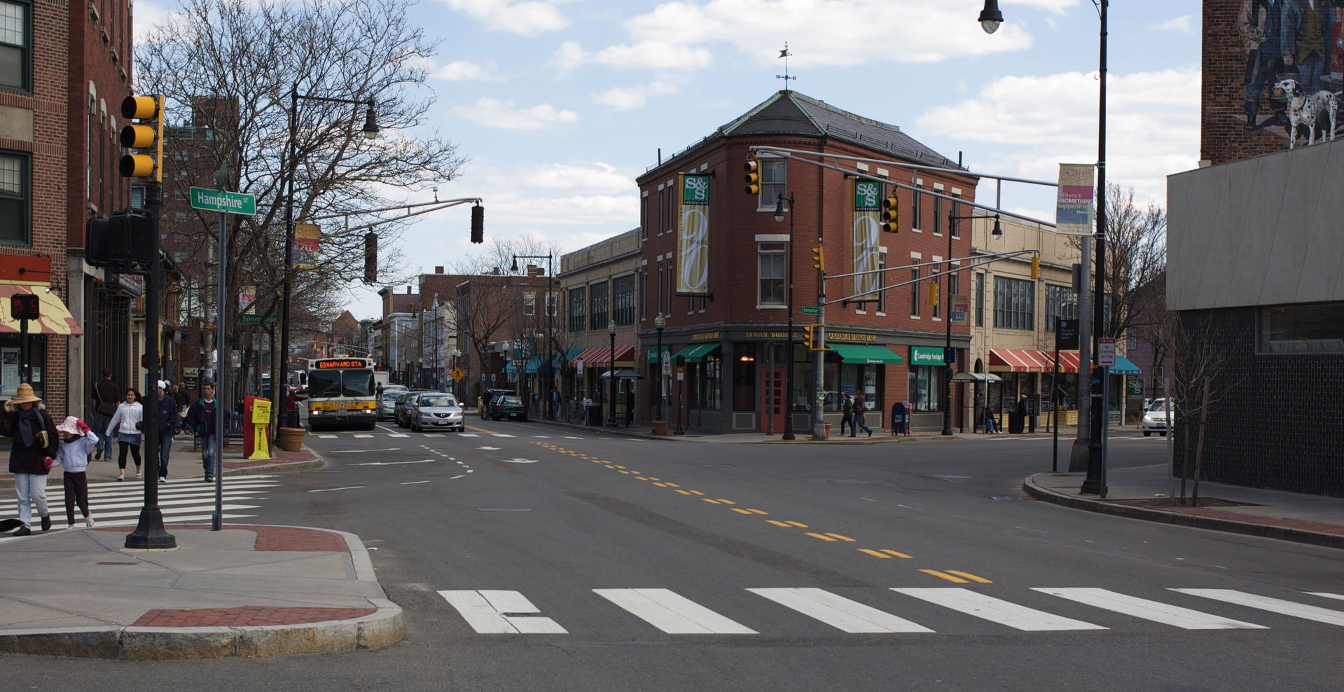 Inman Square in Cambridge, Massachusetts, on Cambridge Street a…