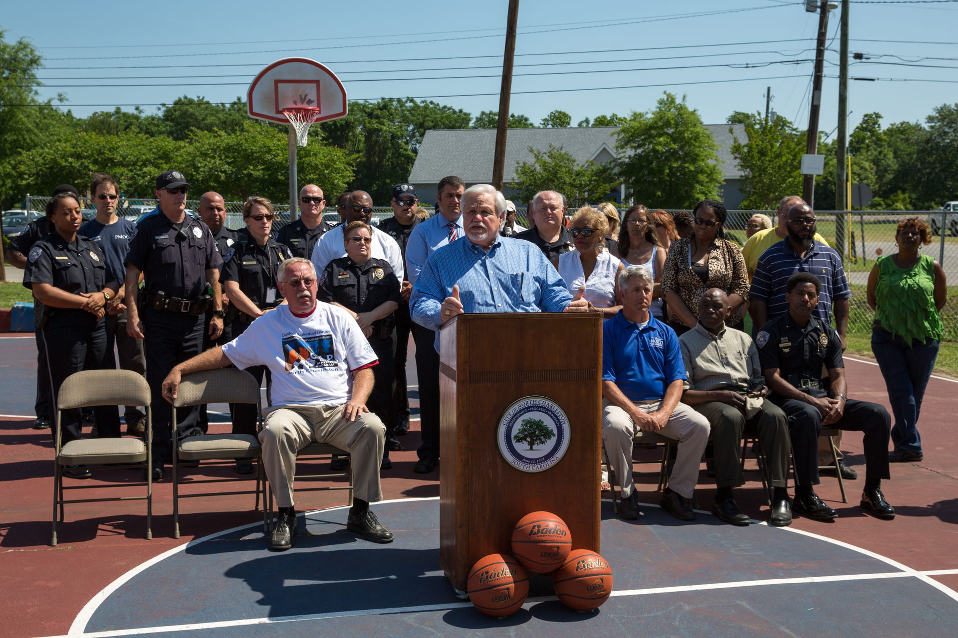 Mayor Summey along with Police Chief Driggers, Recreation Direc…