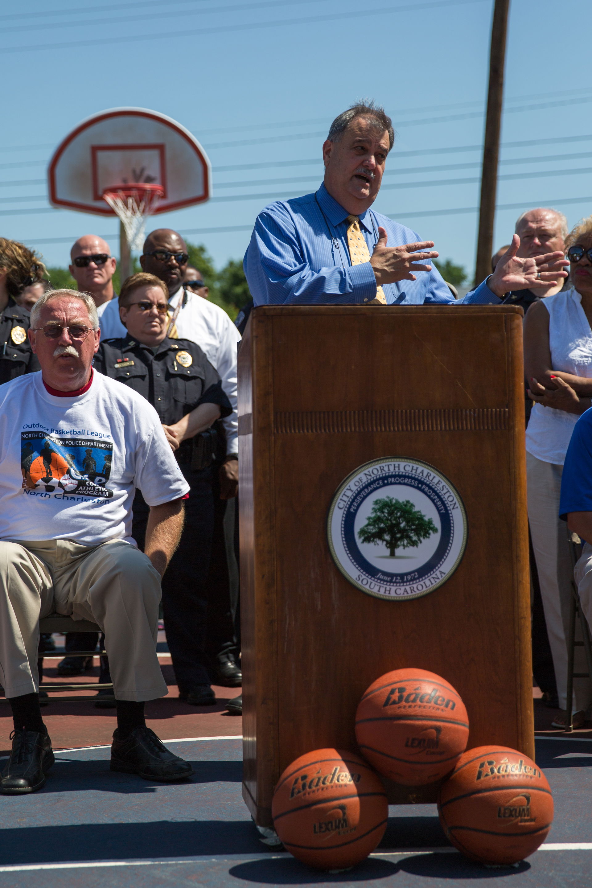 Mayor Summey along with Police Chief Driggers, Recreation Direc…