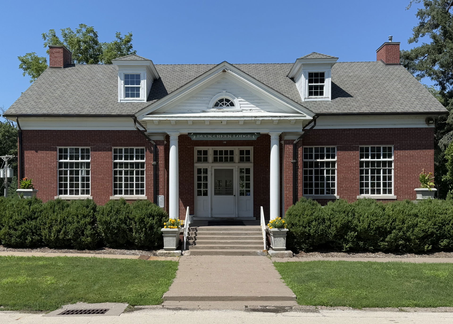 The lodge in Duck Creek Park in Davenport, Iowa.