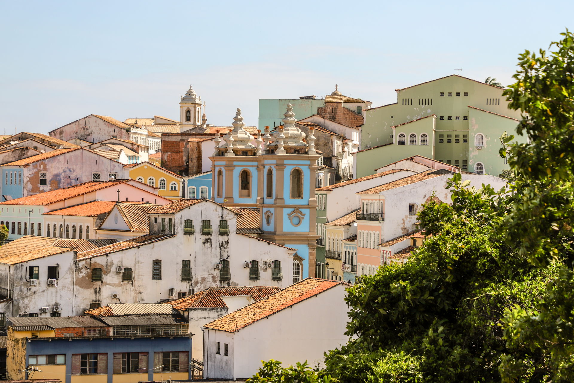 View of the Pelourinho, Salvador, Bahia, Brazil.