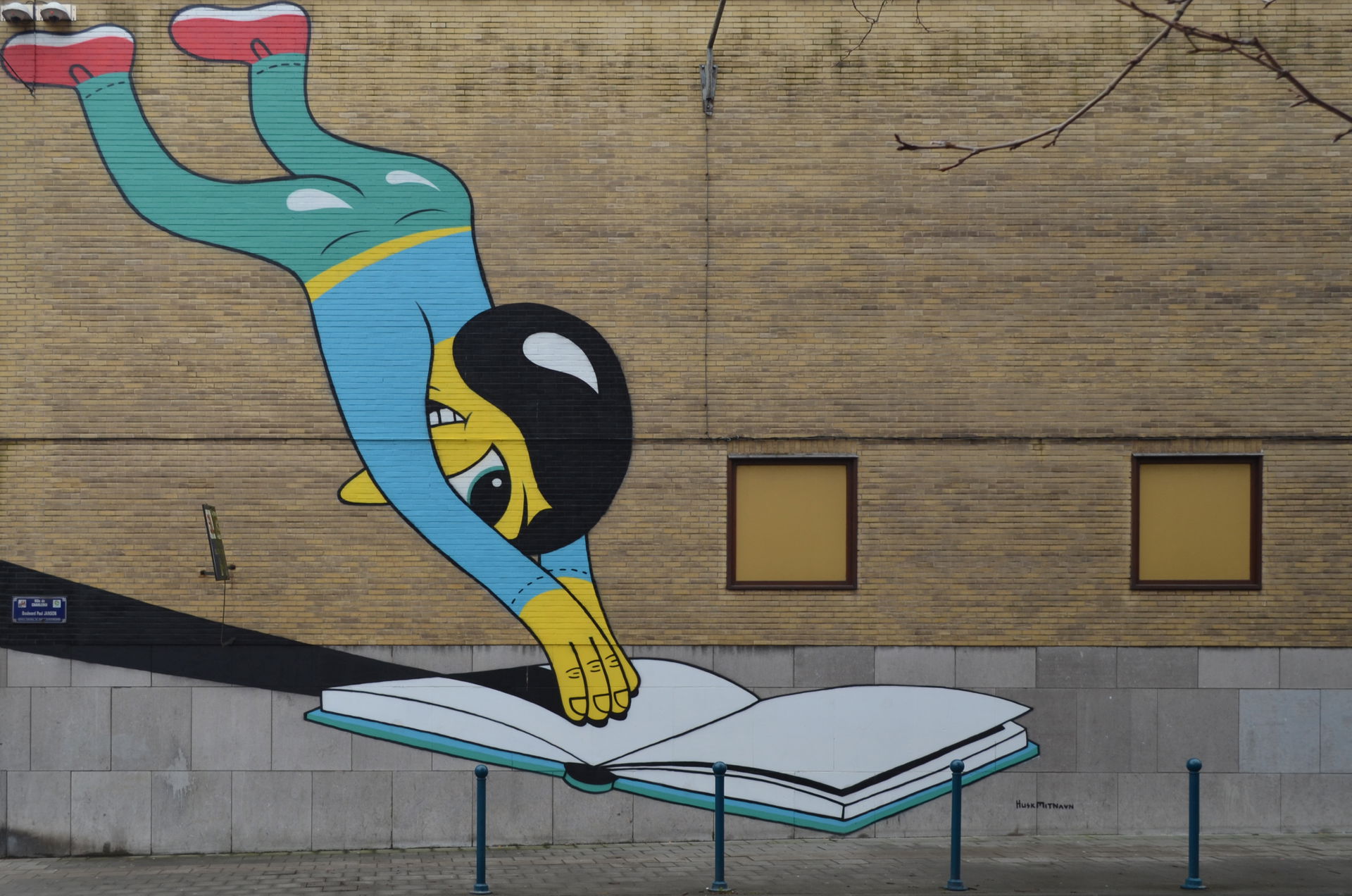 Huskmitnavn - art urbain dans le cadre de Asphalte#1 à Charleroi