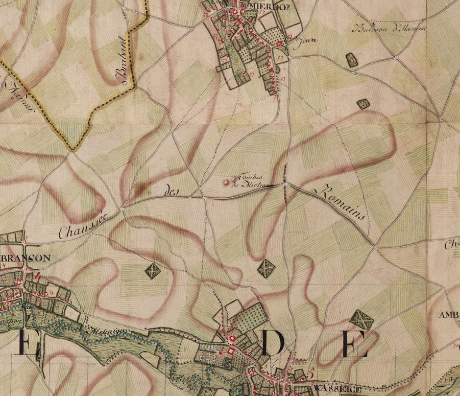 Extrait de la carte de Ferraris n° 134A