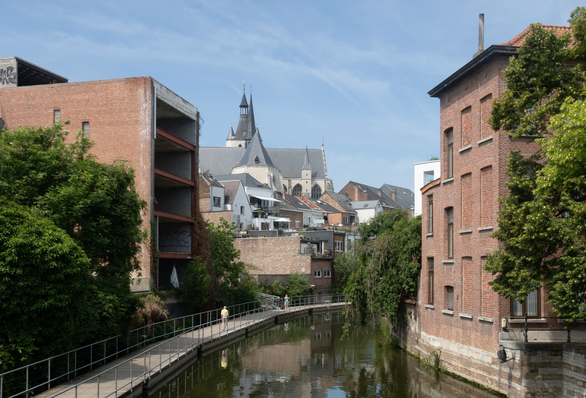Mechelen, river the Dijle from the Vijfhoek