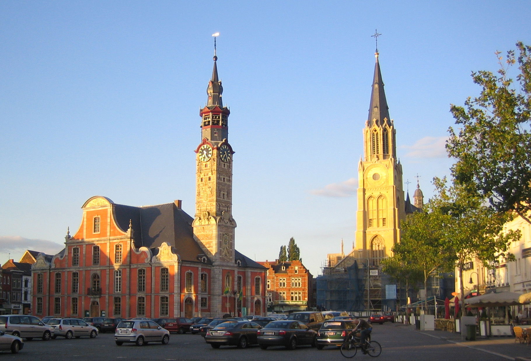 Town Hall and Church of Our Lady, Main Market Square, Sint-Trui…