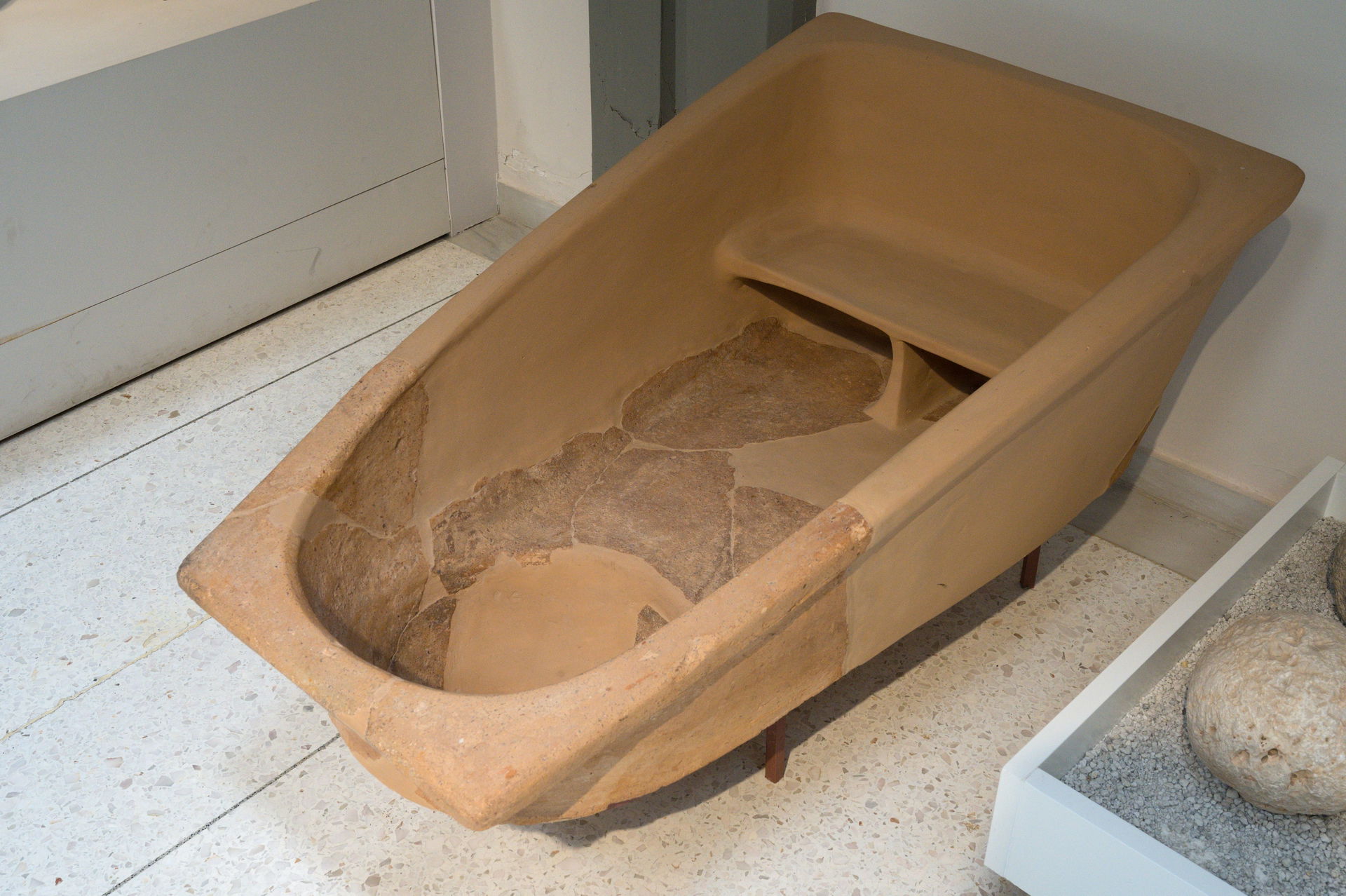 Terracotta bath tub from Rachi settlement, Hellenistic period. …
