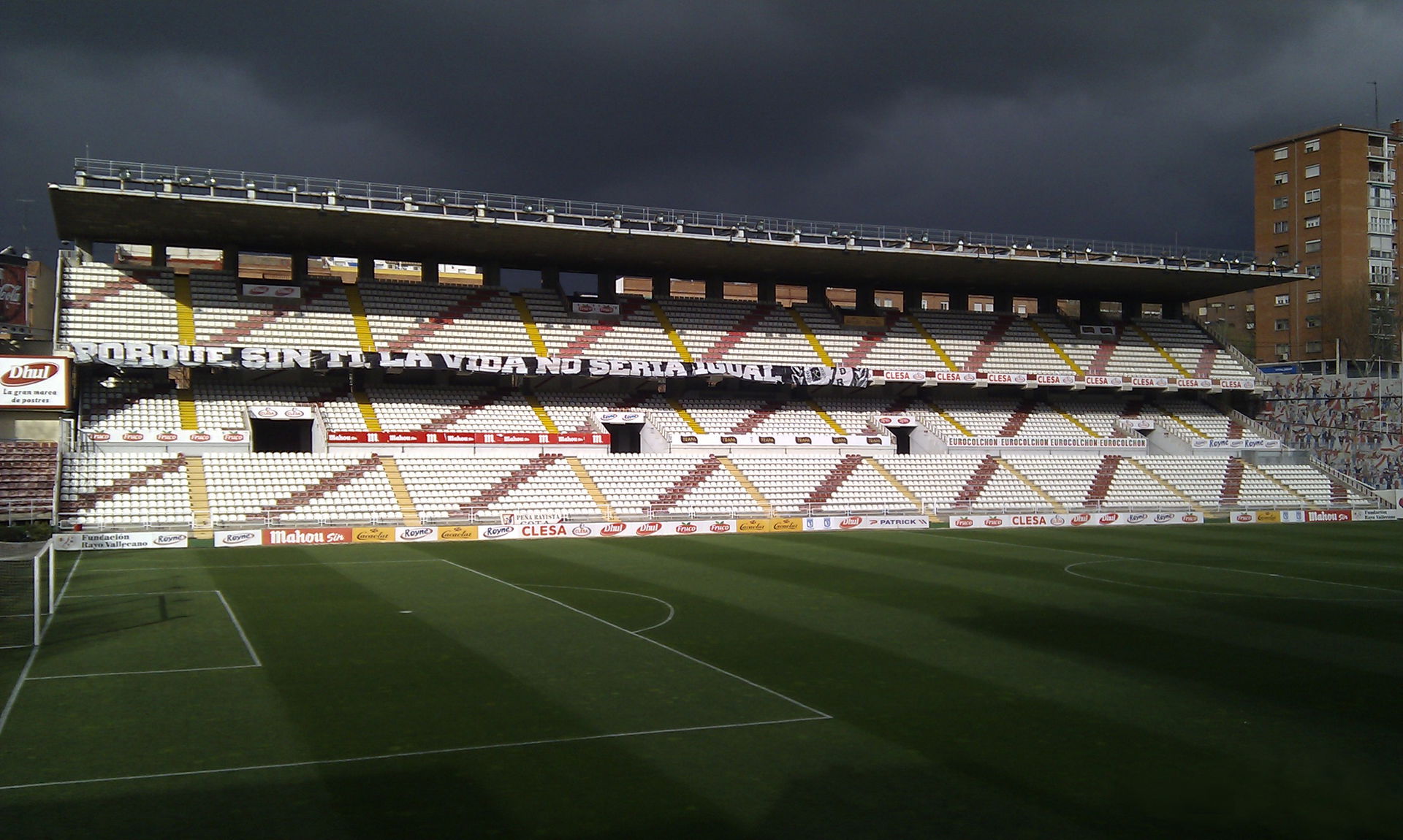 Photo Vallecas Football Stadium taken minutes before the game B…
