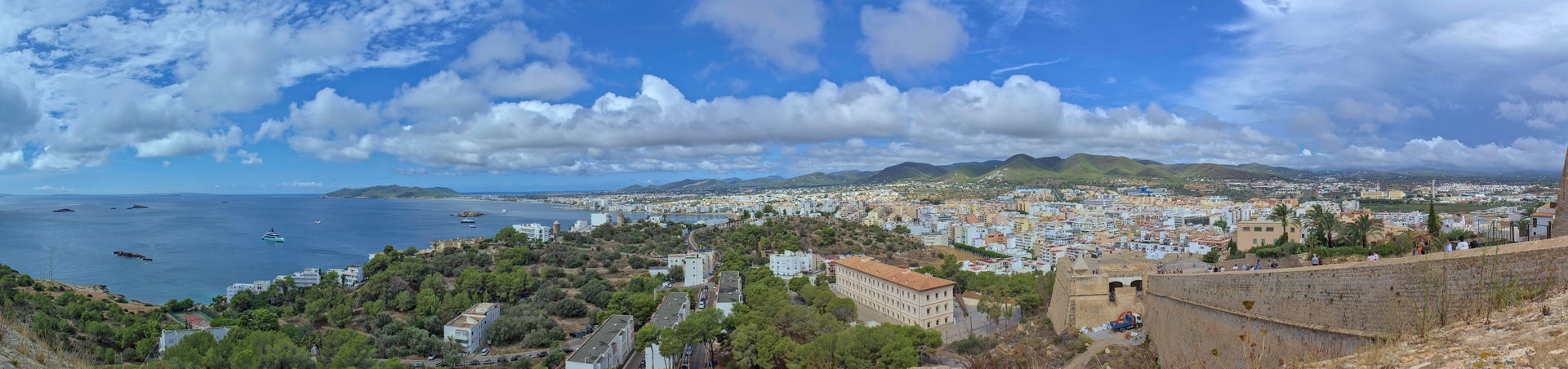 Panoramic image of Ibiza Town from Baluard de Sant Jordi (Dalt …