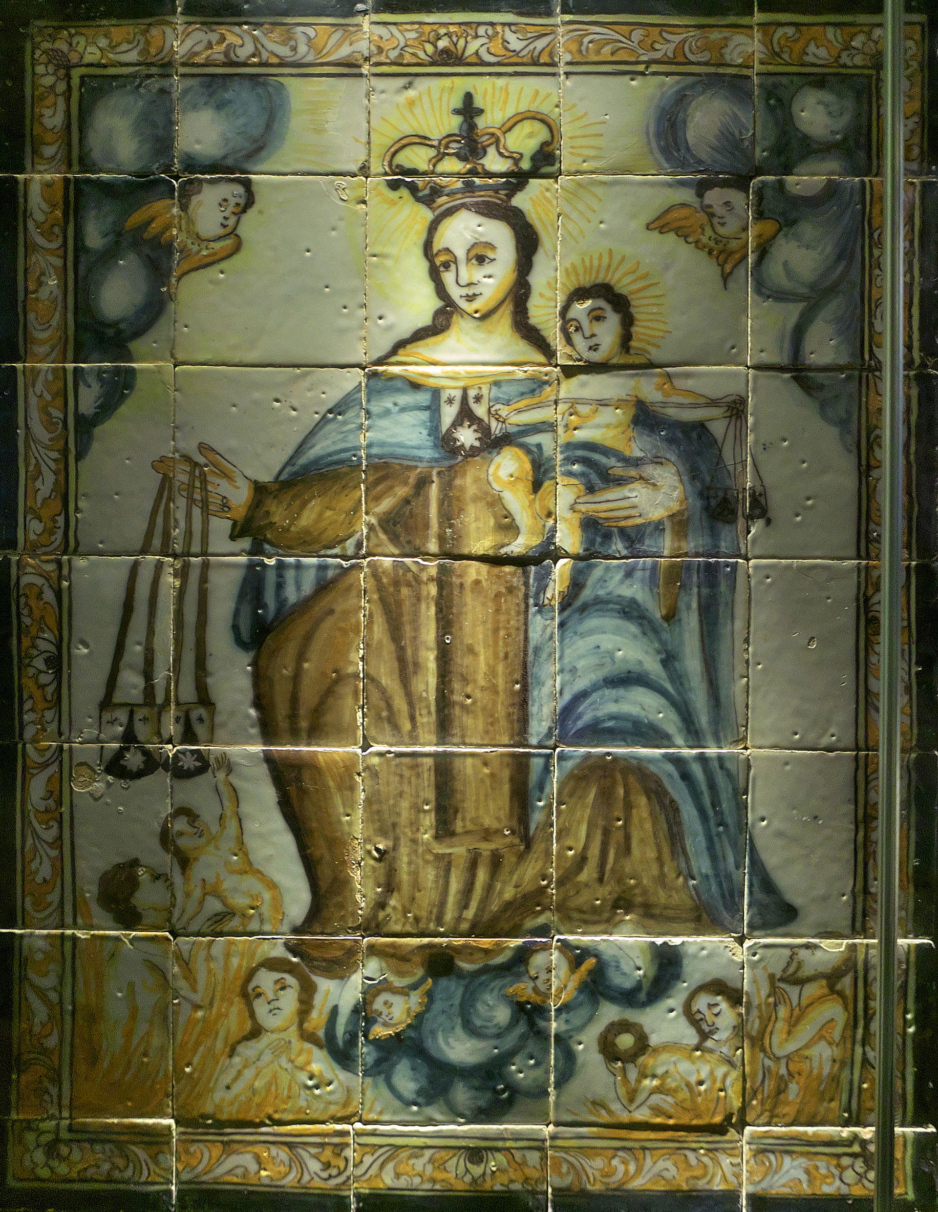 Panel de azulejos de finales del siglo XVIII o principios del X…