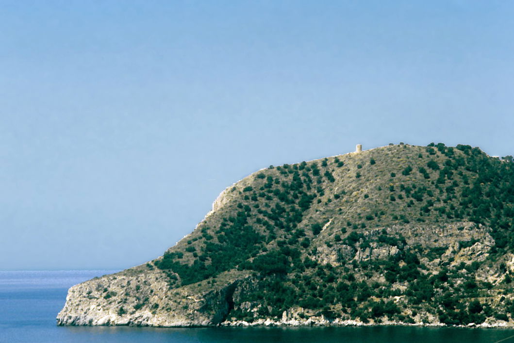 Cerro Gordo headland, with La Herradura watchtower. Almuñécar, …