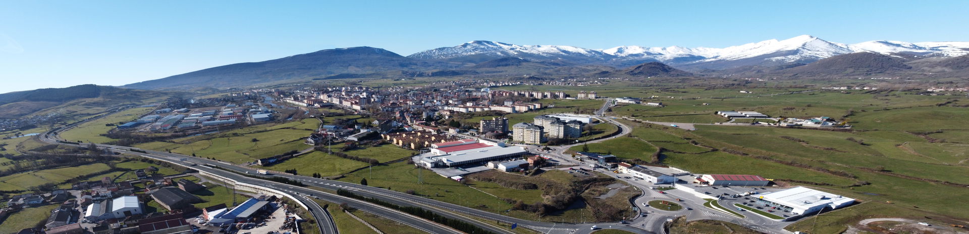 Vista caballera del núcleo de Reinosa por su entrada norte.