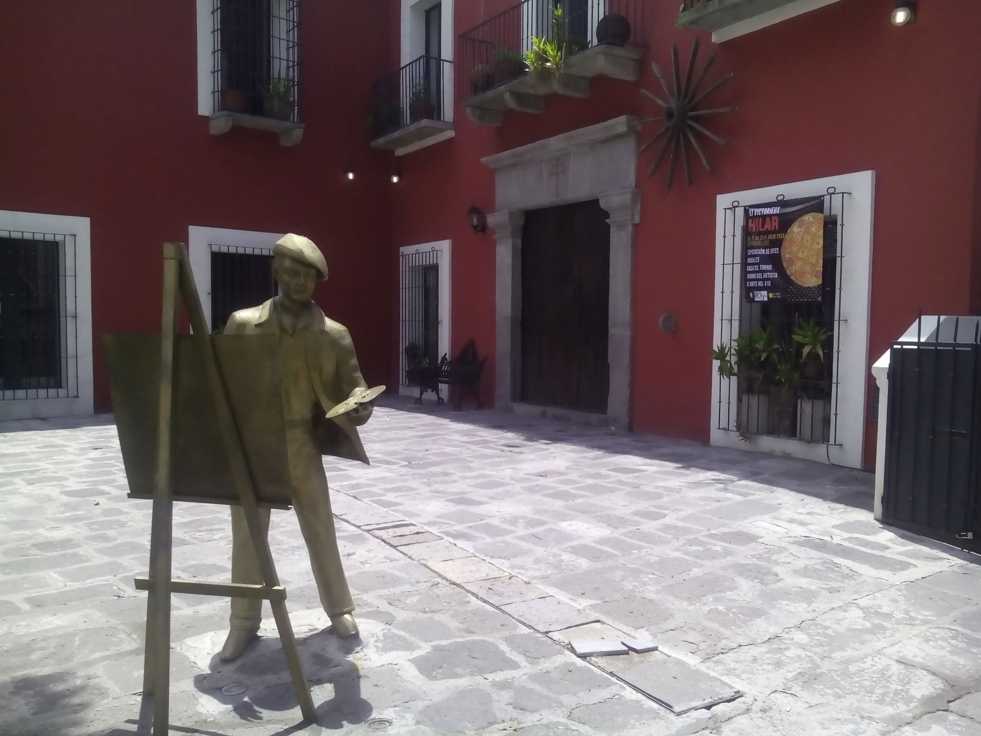 Lathe square, in the background Casa del Lathe in the artist's …