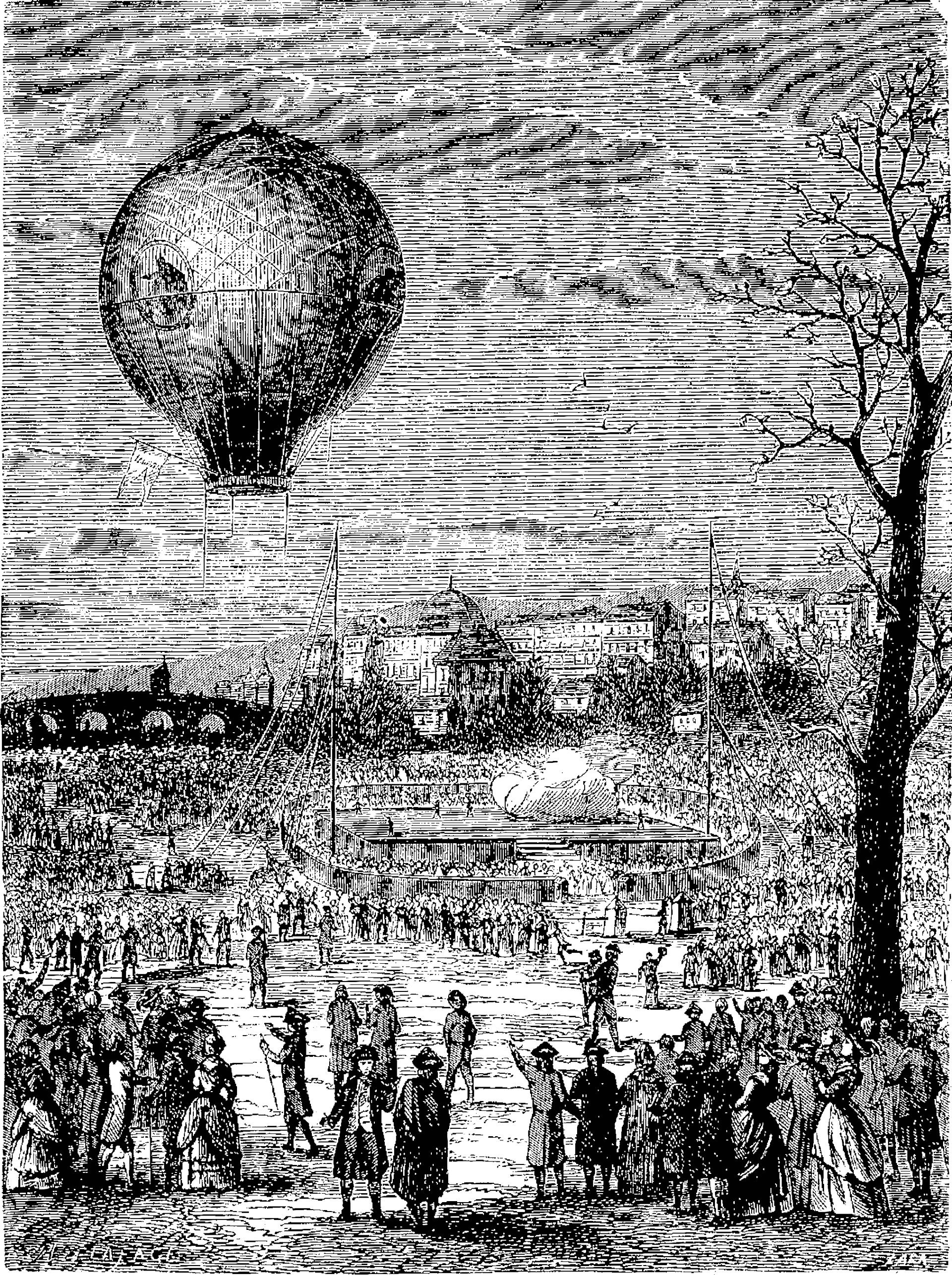 Troisième voyage aérien exécuté à Lyon, le 5 janvier 1784, avec…