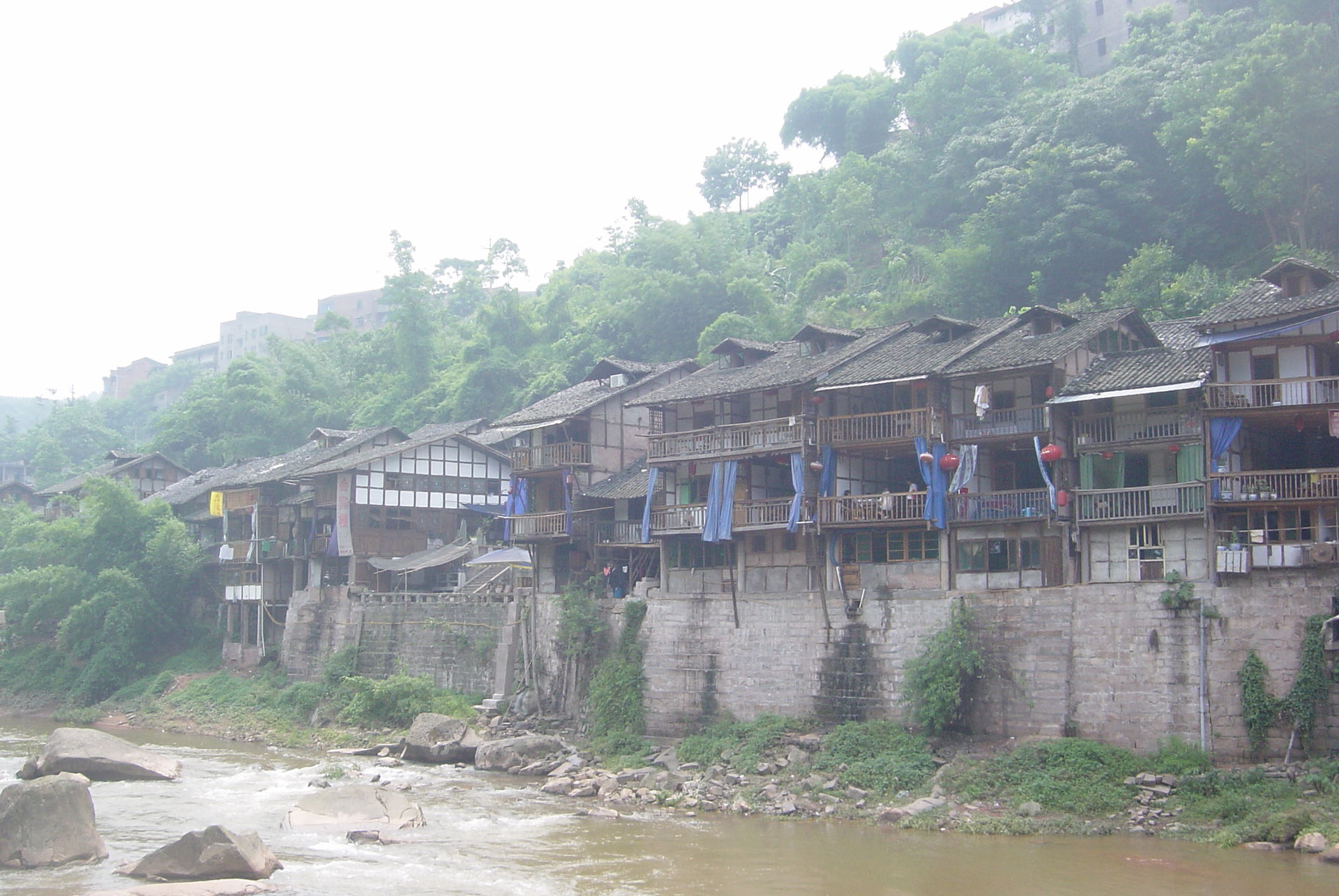 The Zhongshan Ancient Town,Jiangjin,Chongqing. This photo has b…