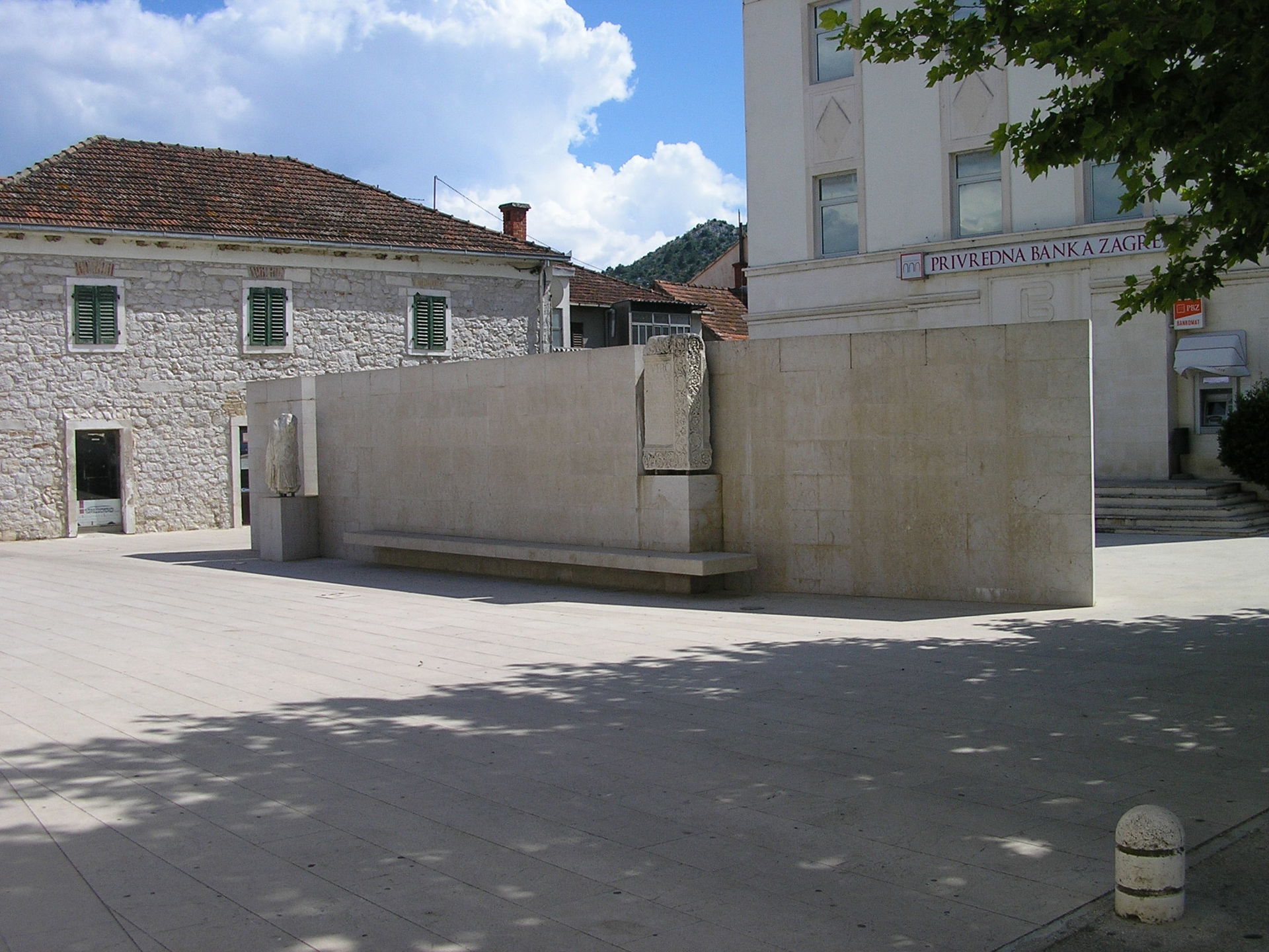 Monument on square in Opuzen
