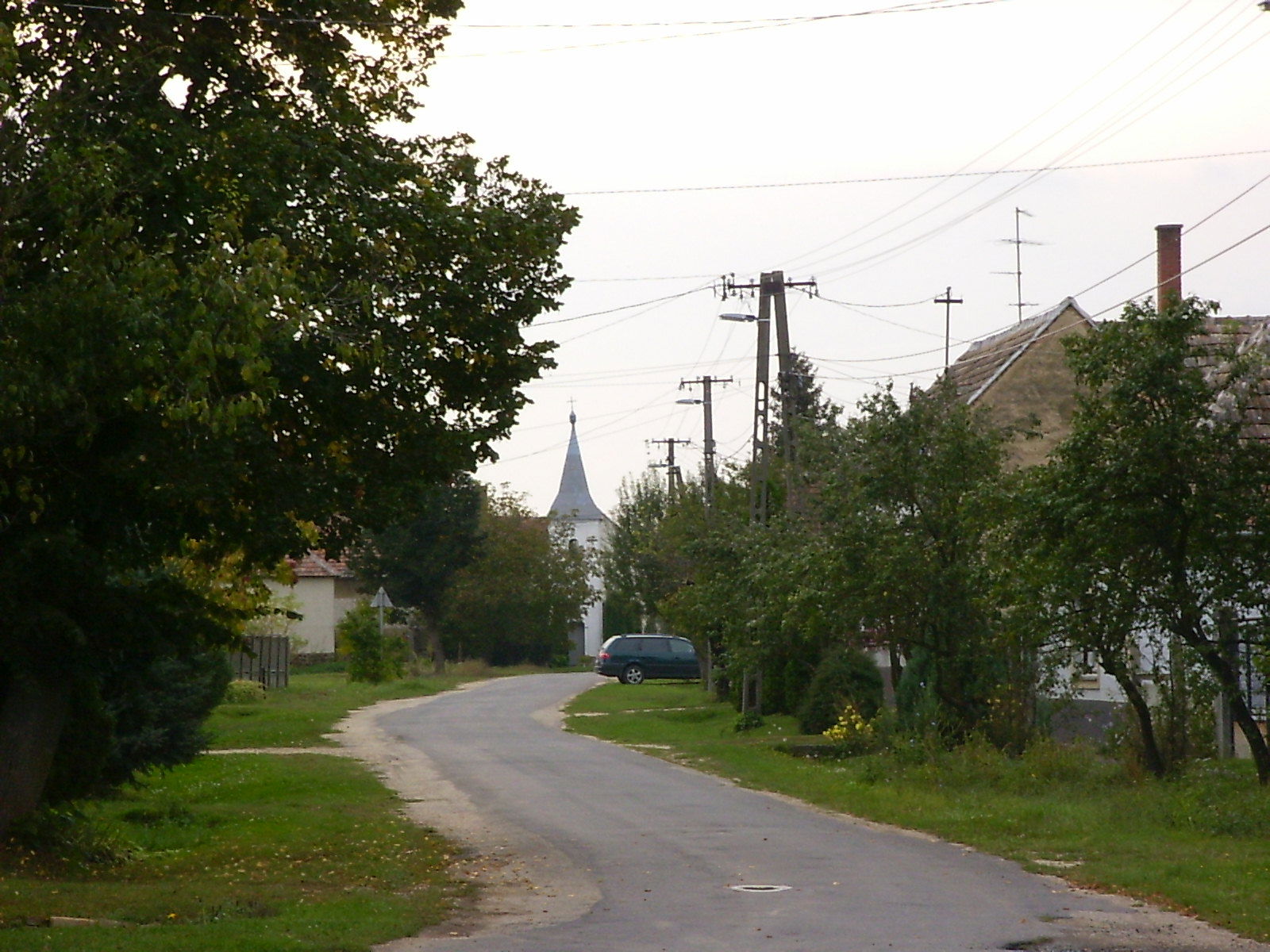 Csér, street wiew in Fő utca (Main street)