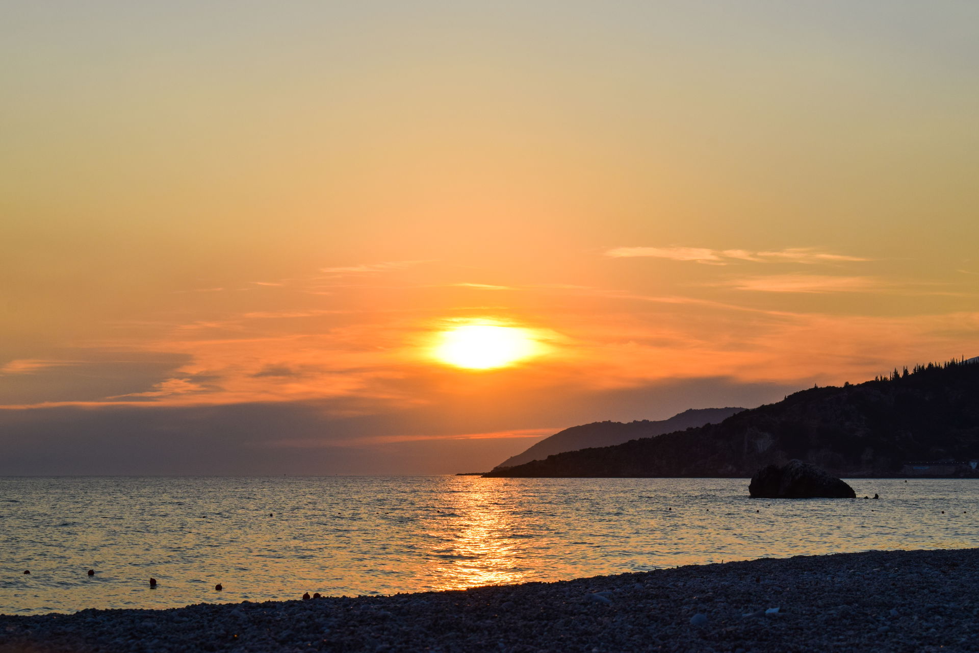 Sunset at Livadhi Beach