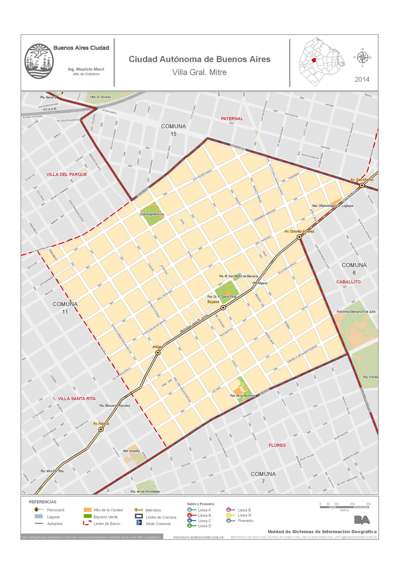Villa General Mitre district