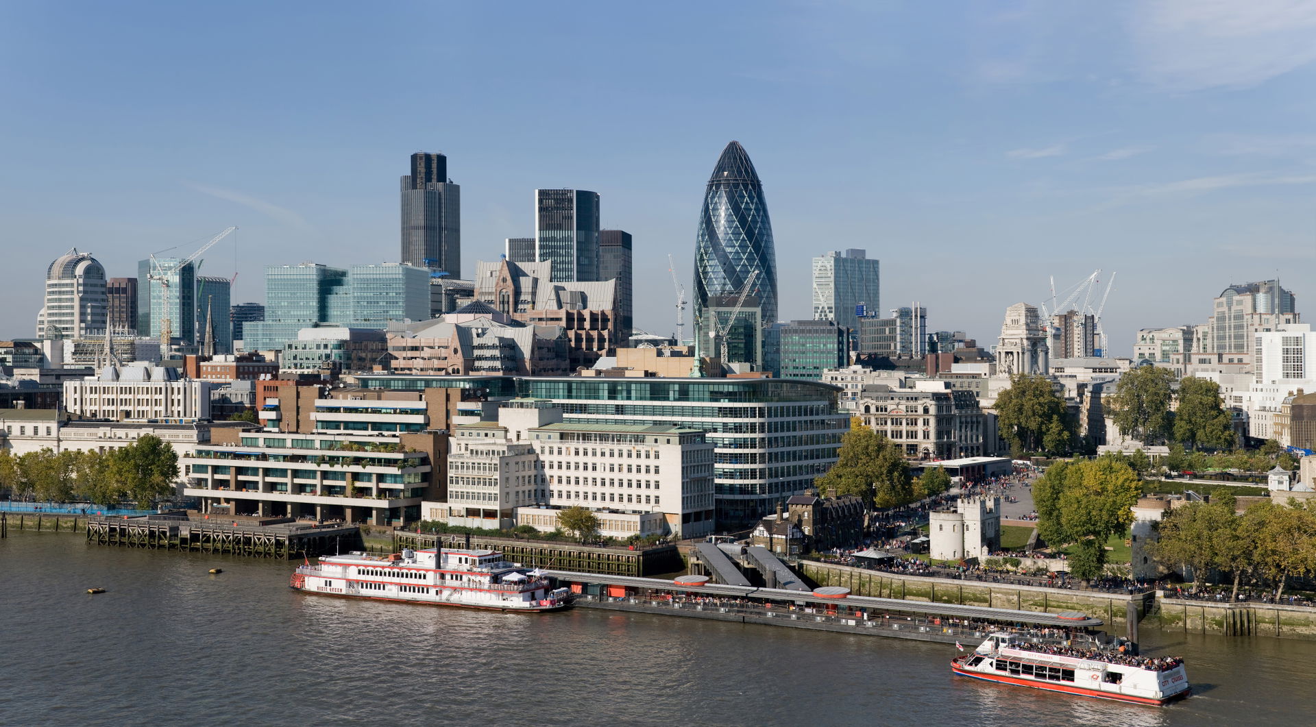 The City of London skyline as viewed toward the north-west from…